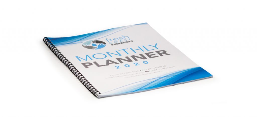 Front cover of a spiral bound book